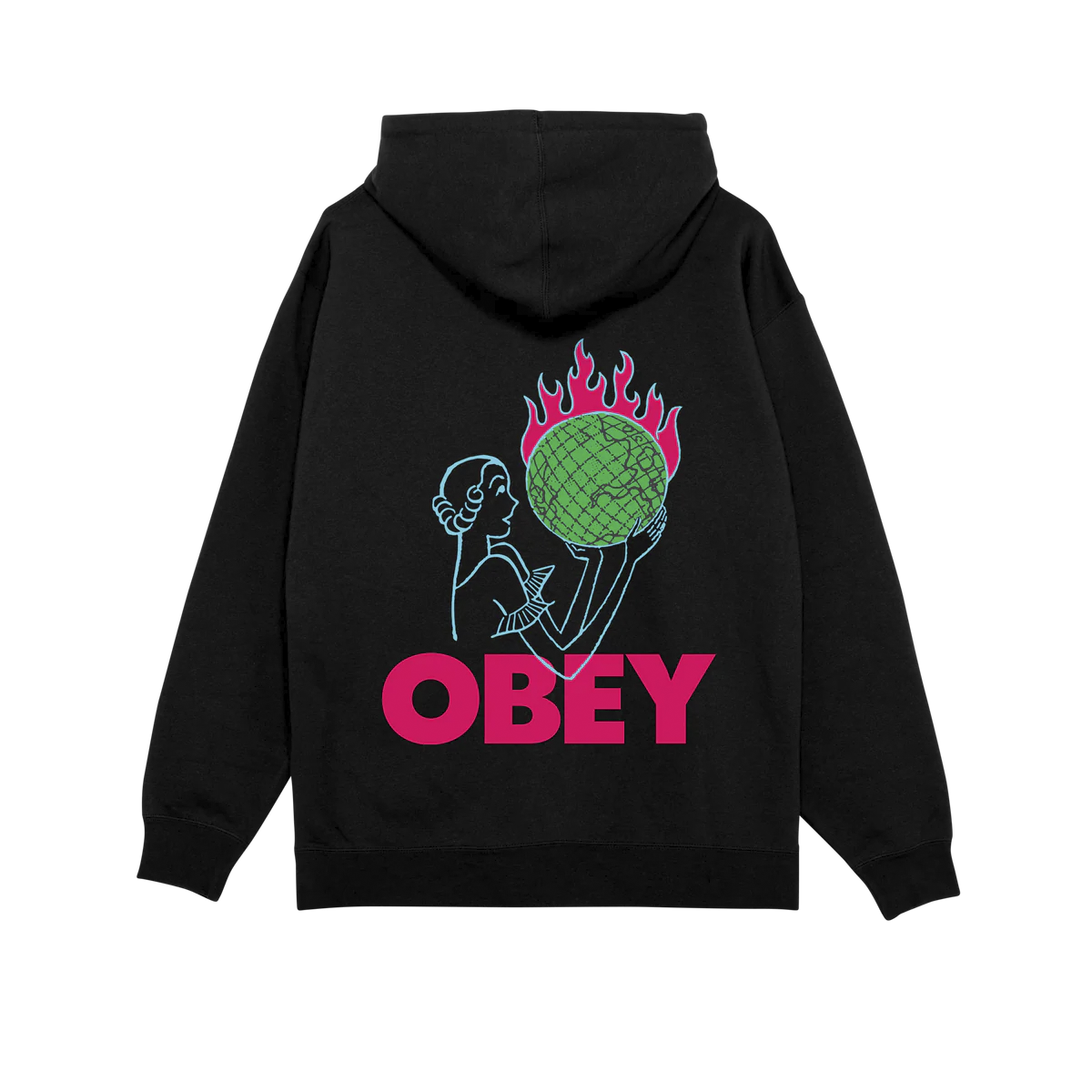 OBEY // WORLD IN FLAMES // BLACK