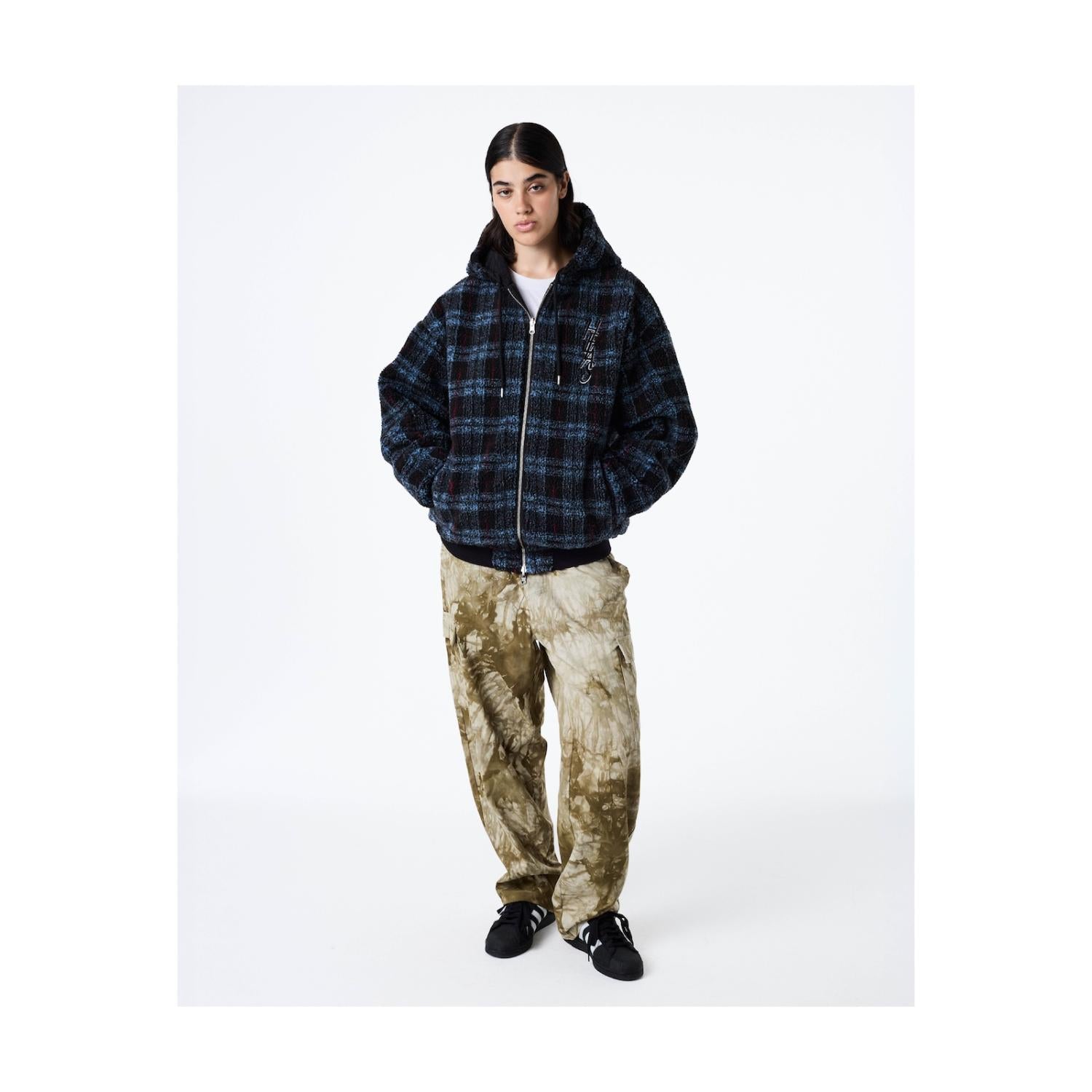 HELAS // JACKET // REVERSIBLE HOODED JACKET // NAVY