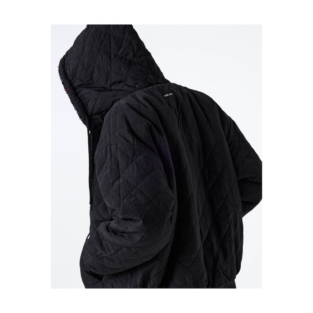 HELAS // JACKET // REVERSIBLE HOODED JACKET // NAVY