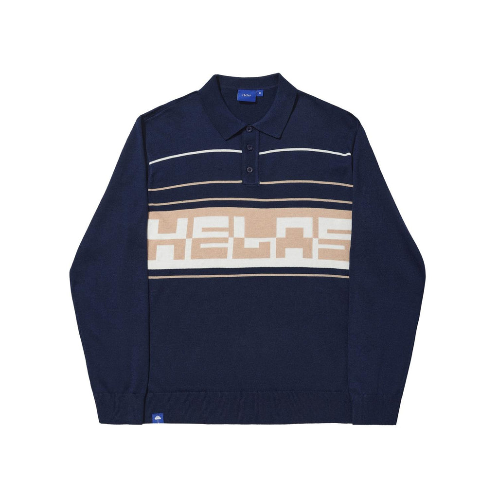 HELAS // POLO KNIT // PULO POLO LS KNIT NAVY