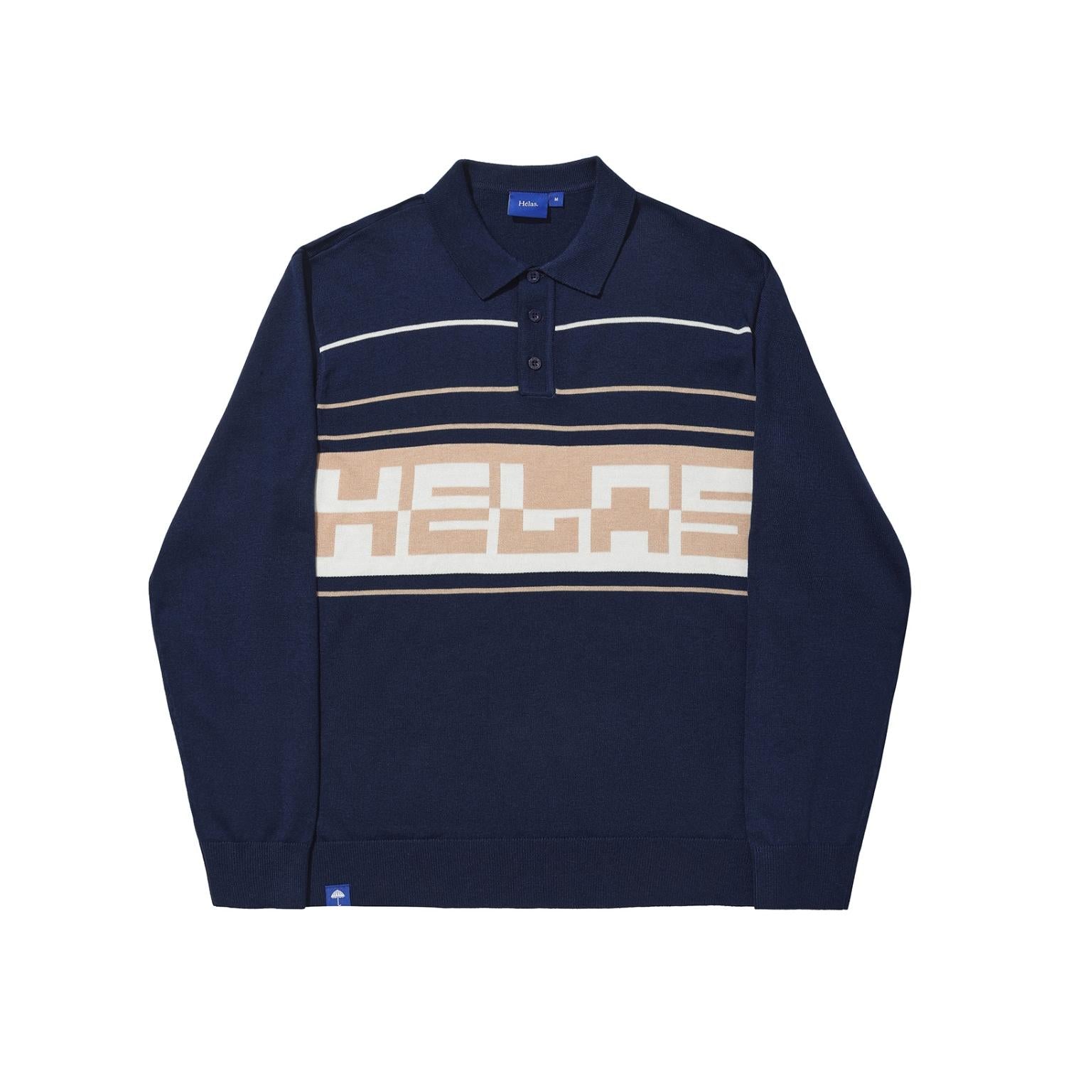 HELAS // POLO KNIT // PULO POLO LS KNIT NAVY