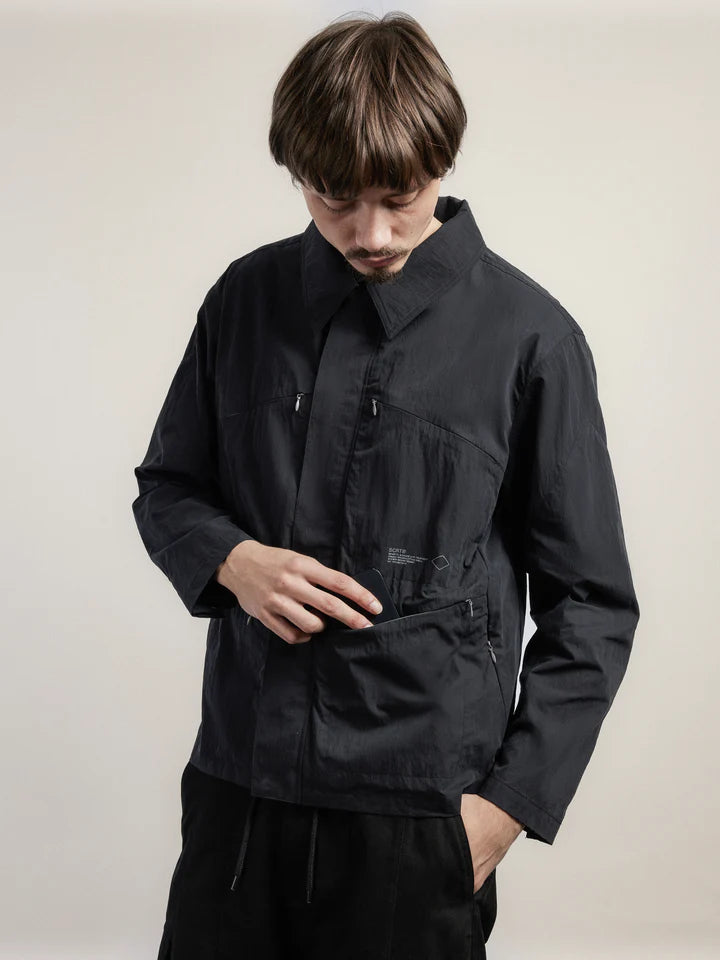 SCRT // NYLON TECHNICAL SHIRT // BLACK