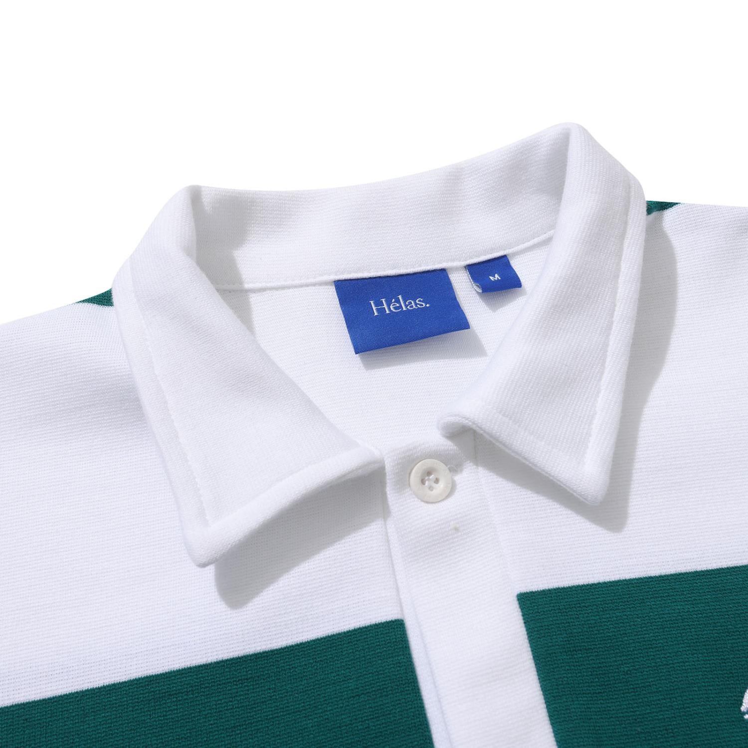 HELAS // YARD LS POLO // WHITE GREEN